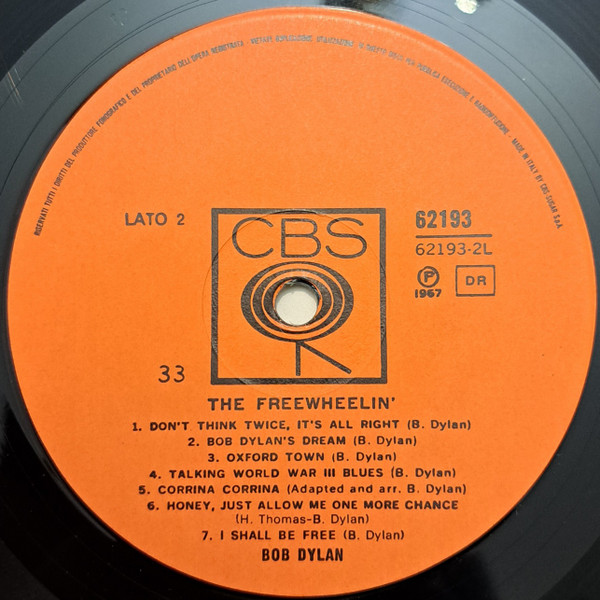 Bob Dylan - The Freewheelin' Bob Dylan | CBS (62193) - 2