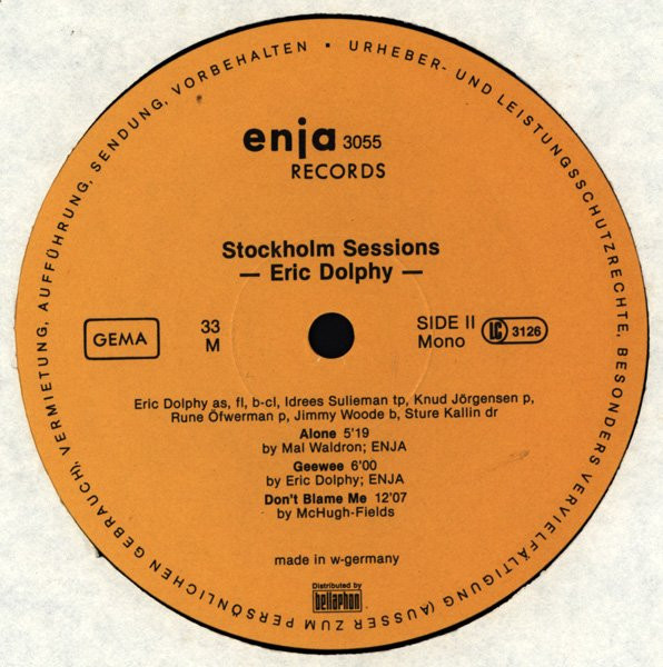 Eric Dolphy - Stockholm Sessions | Enja Records (3055) - 3