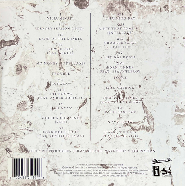 J. Cole - Born Sinner | Interscope Records (00602455211446) - 2