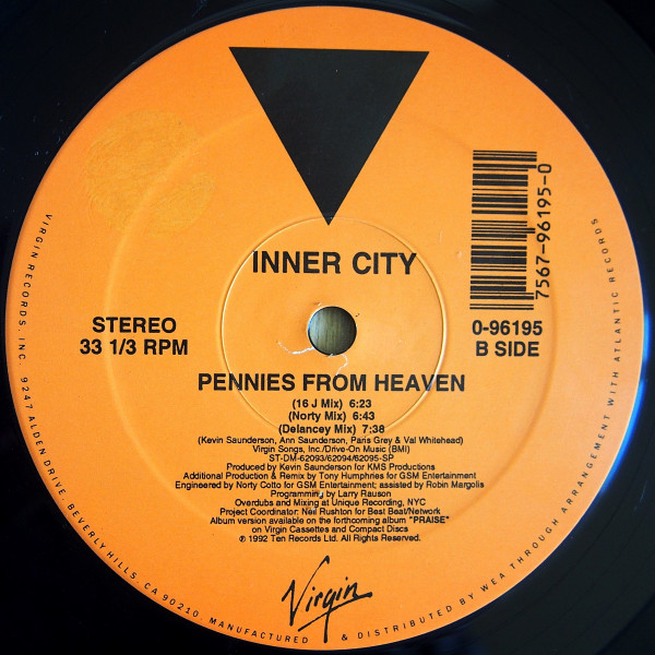 Inner City - Pennies From Heaven | Virgin (0-96195) - 2 Inner City - Pennies From Heaven | Virgin (0-96195) - 2