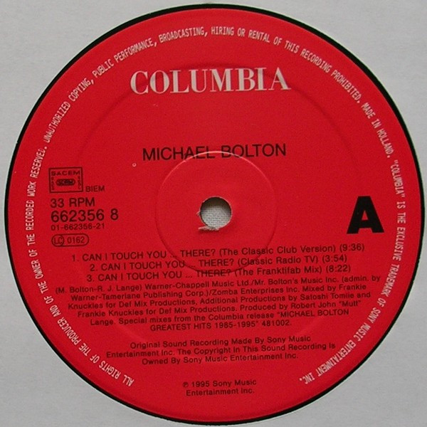 Michael Bolton - Can I Touch You ... There? | Columbia (662356 8) - 3