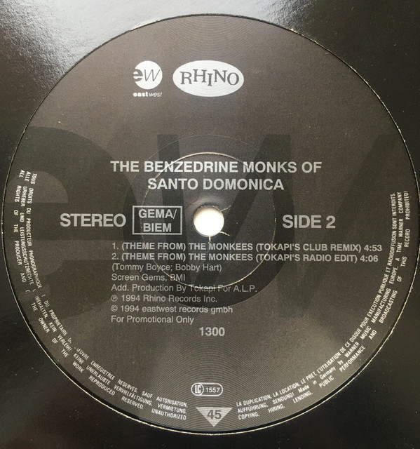 The Benzedrine Monks Of Santo Domonica - Losing My Religion | EastWest Records GmbH (PM-1300) The Benzedrine Monks Of Santo Domonica - Losing My Religion | EastWest Records GmbH (PM-1300)