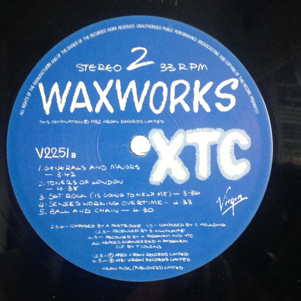 XTC - Waxworks: Some Singles 1977-1982 | Virgin (V 2251) - 4 XTC - Waxworks: Some Singles 1977-1982 | Virgin (V 2251) - 4