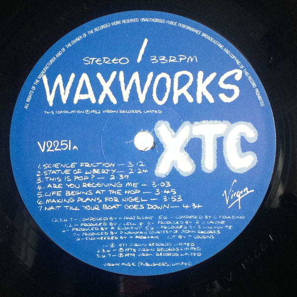 XTC - Waxworks: Some Singles 1977-1982 | Virgin (V 2251) - 3 XTC - Waxworks: Some Singles 1977-1982 | Virgin (V 2251) - 3