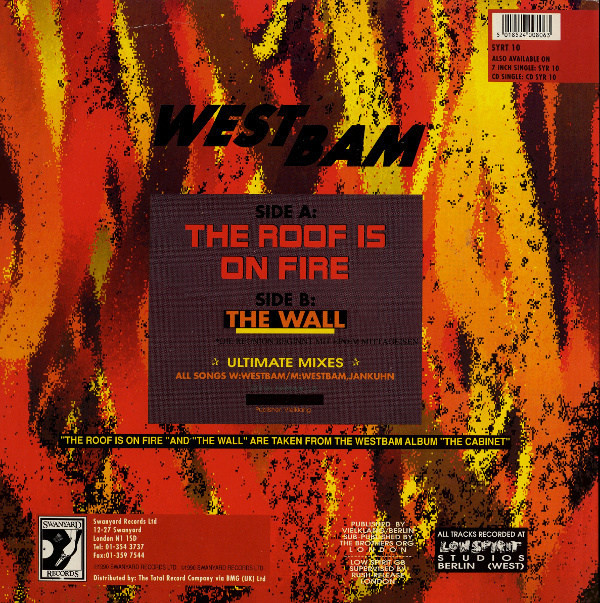 WestBam - The Roof Is On Fire! (Ultimate Mix) | Swanyard Records Ltd (SYRT 10) - 2