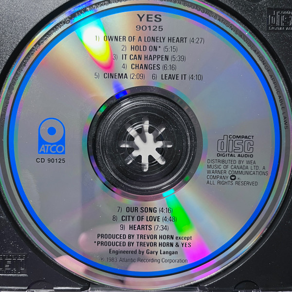 Yes - 90125 | ATCO Records (CD 90125) - 4