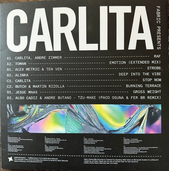 Carlita - fabric presents Carlita | Fabric Records (FABRIC224LP) - 2 Carlita - fabric presents Carlita | Fabric Records (FABRIC224LP) - 2
