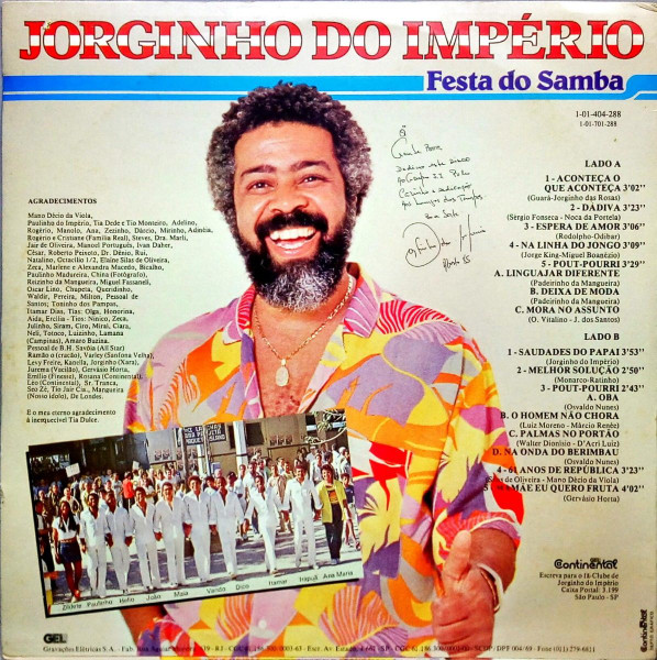 Jorginho Do Império - Festa Do Samba | Gel Continental (1-01-404-288) - 2 Jorginho Do Império - Festa Do Samba | Gel Continental (1-01-404-288) - 2