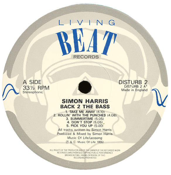 Simon Harris - Back 2 The Bass | Living Beat Records (DISTURB 2) - 3