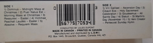 The Gregorian Chorale Of Eglise Querin - Gregorian Chants | Madacy (DM-4-1053) - 3