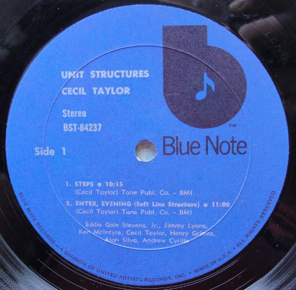 Cecil Taylor - Unit Structures | Blue Note (BST 84237) - 3
