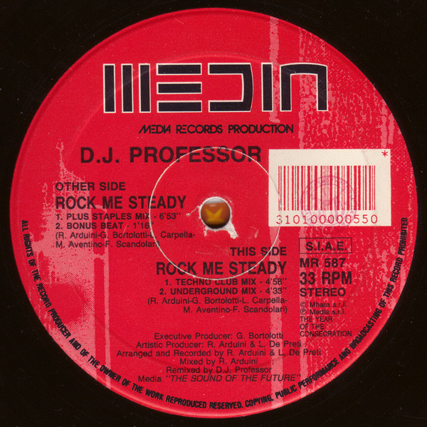 D.J. Professor - Rock Me Steady | Media Records (MR 587)