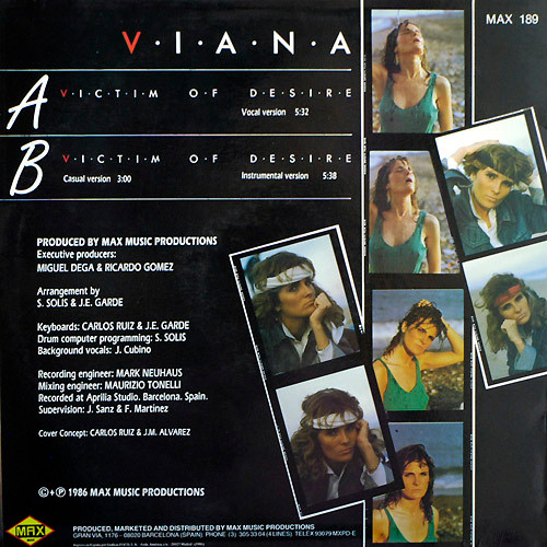 Viana - Victim Of Desire | Max Music (MAX 189) - 2