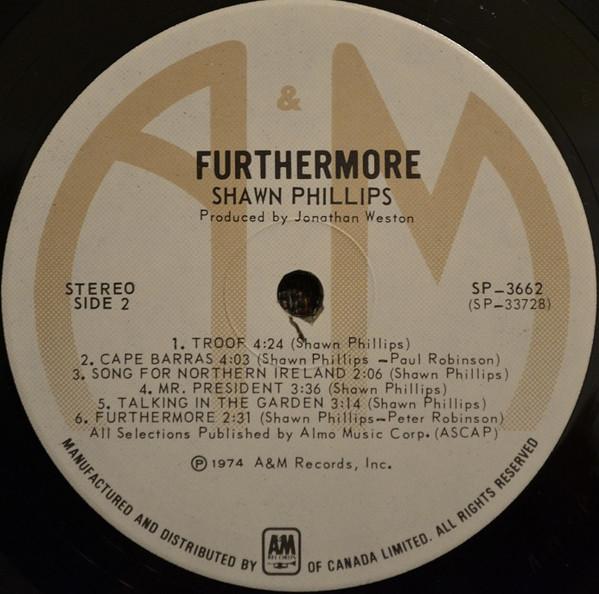 Shawn Phillips - Furthermore... | A&M Records (SP-3662) - 4