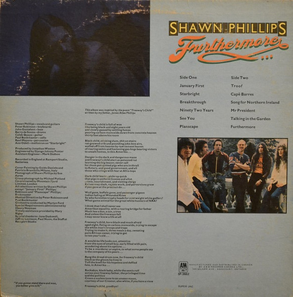 Shawn Phillips - Furthermore... | A&M Records (SP-3662) - 2