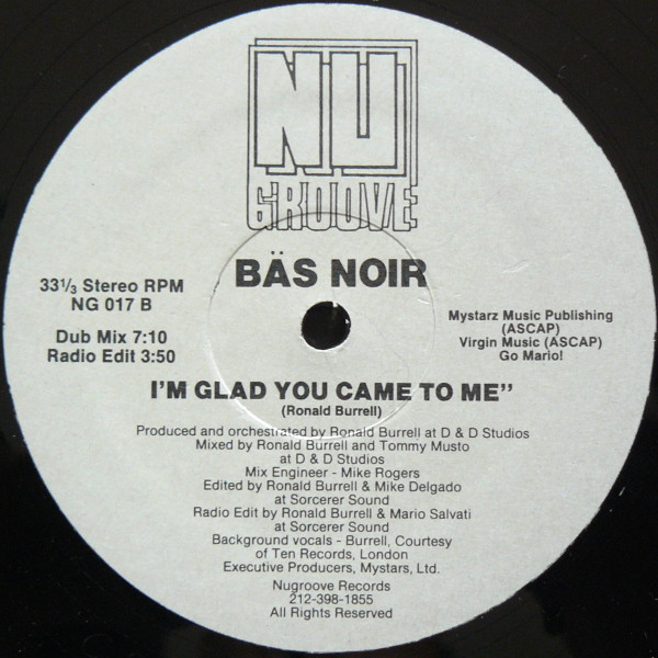 Bas Noir - I'm Glad You Came To Me (USED) | Nu Groove Records (NG 017) - 5