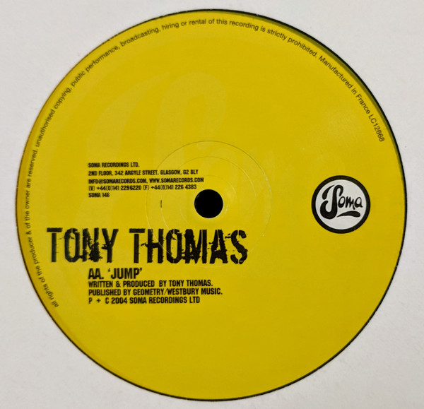 Tony Thomas - Good Fortune / Jump | Soma Quality Recordings (SOMA 146)