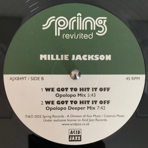 Millie Jackson - We Got To Hit It Off | Spring Revisited (AJX849T) - 2