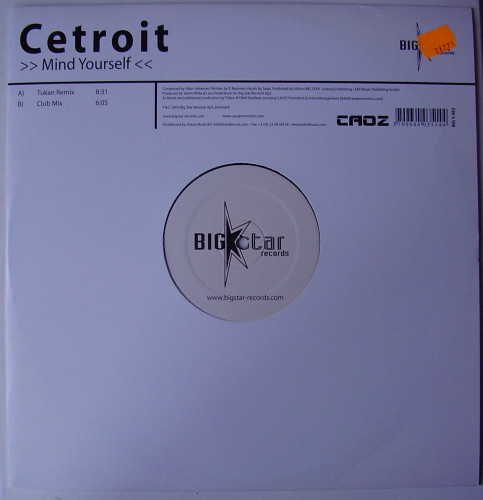 Cetroit - Mind Yourself | Big Star Records (BIG V 063) - main