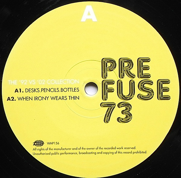 Prefuse 73 - The '92 Vs '02 Collection | Warp Records (WAP156) - 3