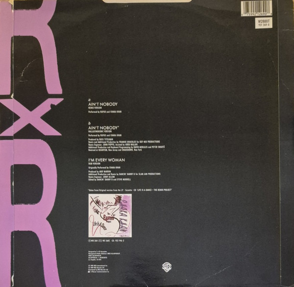 Rufus & Chaka Khan - Ain't Nobody (Remix Version) | Warner Bros. Records (W2880T) - 2 Rufus & Chaka Khan - Ain't Nobody (Remix Version) | Warner Bros. Records (W2880T) - 2