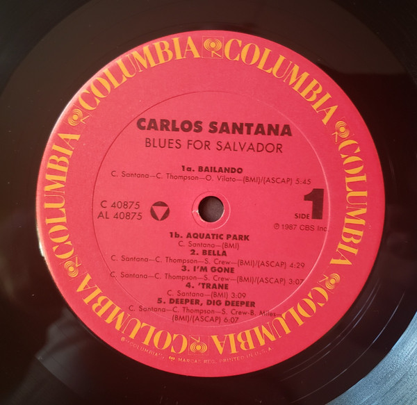 Carlos Santana - Blues For Salvador | Columbia (C 40875) - 3