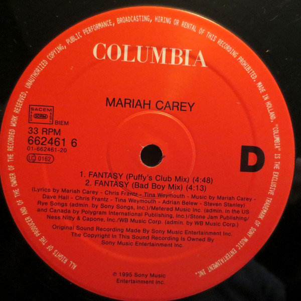 Mariah Carey - Fantasy | Columbia (662461 6) - 6 Mariah Carey - Fantasy | Columbia (662461 6) - 6
