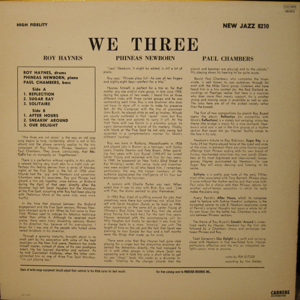Roy Haynes With Phineas Newborn Jr. | Paul Chambers - We Three | Prestige (68401) - 2