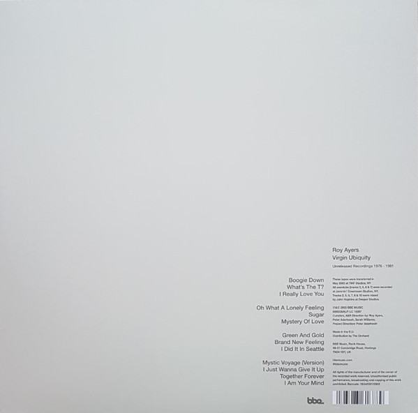 Roy Ayers - Virgin Ubiquity (Unreleased Recordings 1976-1981) | BBE (BBE535ALP) - 4 Roy Ayers - Virgin Ubiquity (Unreleased Recordings 1976-1981) | BBE (BBE535ALP) - 4