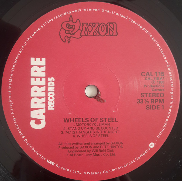 Saxon - Wheels Of Steel | Carrere (CAL 115) - 3