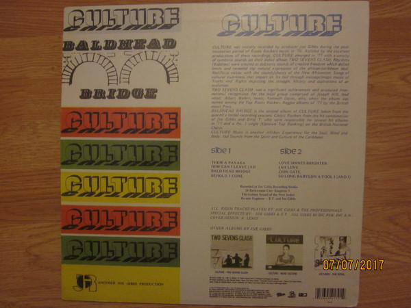 Culture - Baldhead Bridge | Joe Gibbs Record Globe (none) - main