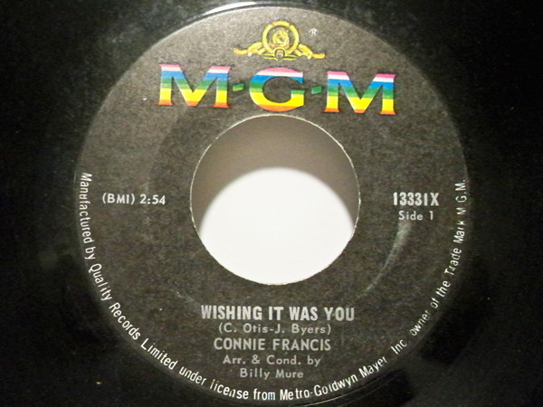 Connie Francis - Wishing It Was You / You're Mine | MGM Records (13331X)