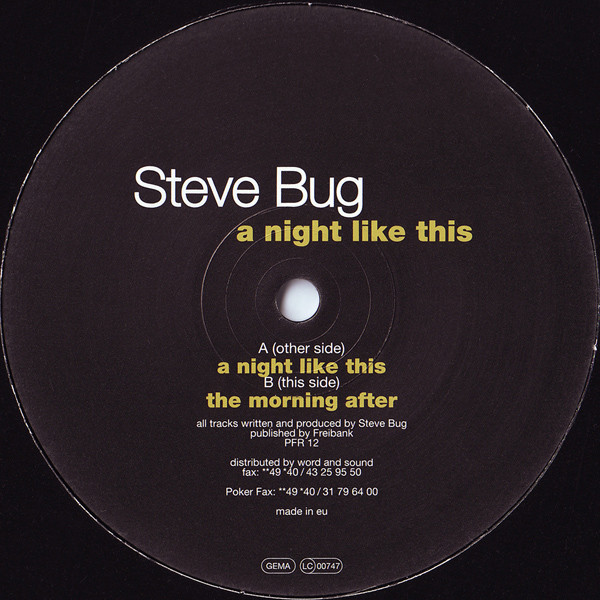 Steve Bug - A Night Like This | Poker Flat Recordings (PFR 12)