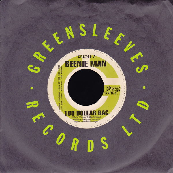 Beenie Man - 100 Dollar Bag | Greensleeves Records (GRE765) - 3