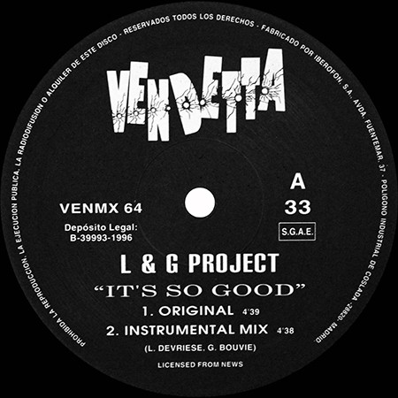 L&G Project - It's So Good | Vendetta Records (VENMX - 64) - 3