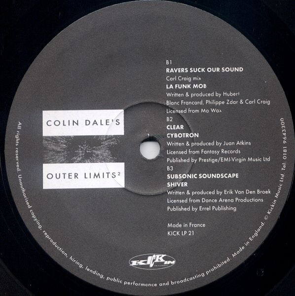 Colin Dale - Colin Dale's Outer Limits² | Kickin Records (KICK LP 21) - 4 Colin Dale - Colin Dale's Outer Limits² | Kickin Records (KICK LP 21) - 4