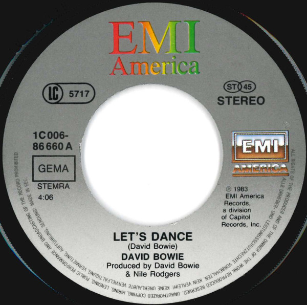 David Bowie - Let's Dance | EMI America (1C 006-86 660) - 3