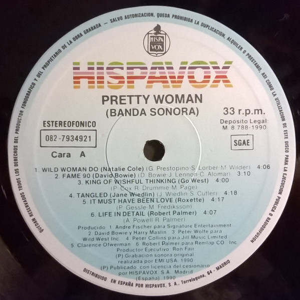 Various - Pretty Woman (Original Motion Picture Soundtrack) | EMI USA (082 79 3492 1) - 3 Various - Pretty Woman (Original Motion Picture Soundtrack) | EMI USA (082 79 3492 1) - 3