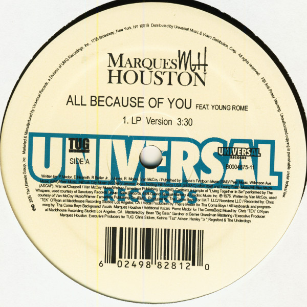Marques Houston Feat. Young Rome - All Because Of You | Universal Records (B0004875-11) - 4 Marques Houston Feat. Young Rome - All Because Of You | Universal Records (B0004875-11) - 4