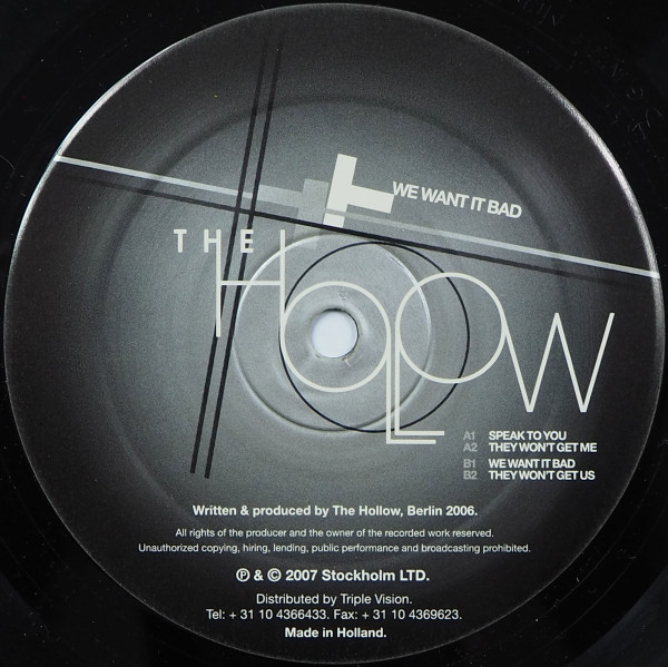 The Hollow - We Want It Bad | Stockholm LTD (STHLM LTD 010)