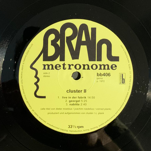 Cluster - Cluster II (50th anniversary edition) | Bureau B (BB406) - 3