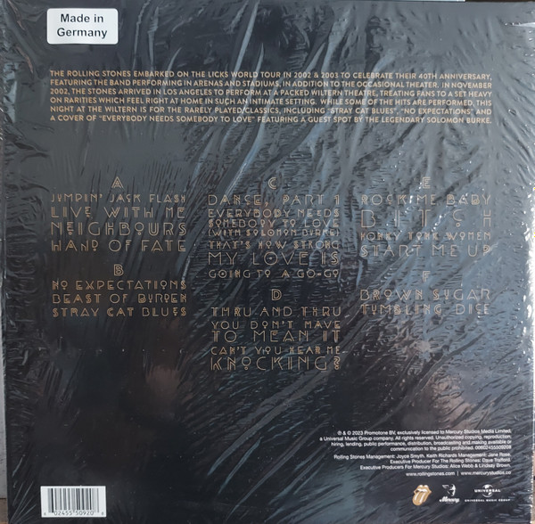 The Rolling Stones - Live At The Wiltern | Mercury Studios (0602455509208) - 2