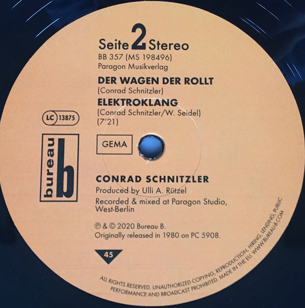 Conrad Schnitzler - Auf Dem Schwarzen Kanal | Bureau B (BB 357) - 4