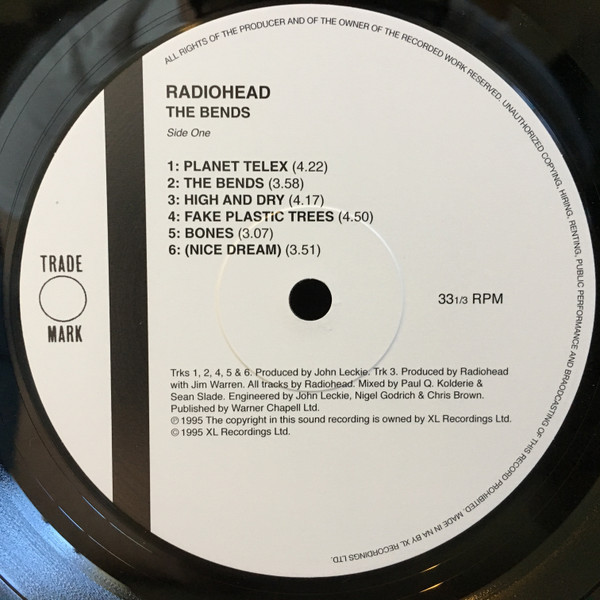 Radiohead - The Bends | XL Recordings (XLLP780) - 3 Radiohead - The Bends | XL Recordings (XLLP780) - 3