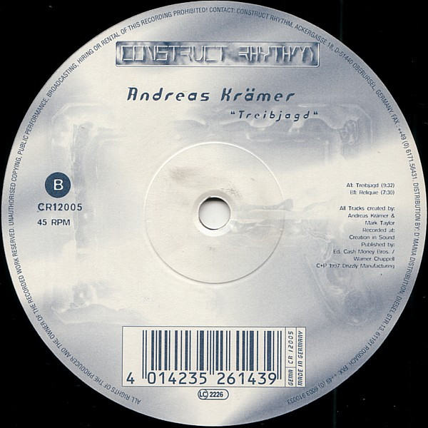 Andreas Krämer - Treibjagd | Construct Rhythm (CR12005) - 2 Andreas Krämer - Treibjagd | Construct Rhythm (CR12005) - 2