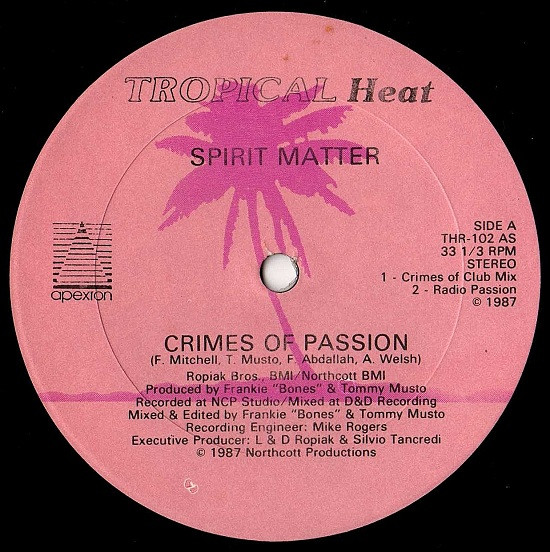 Spirit Matter - Crimes Of Passion | Tropical Heat (THR-102) - main