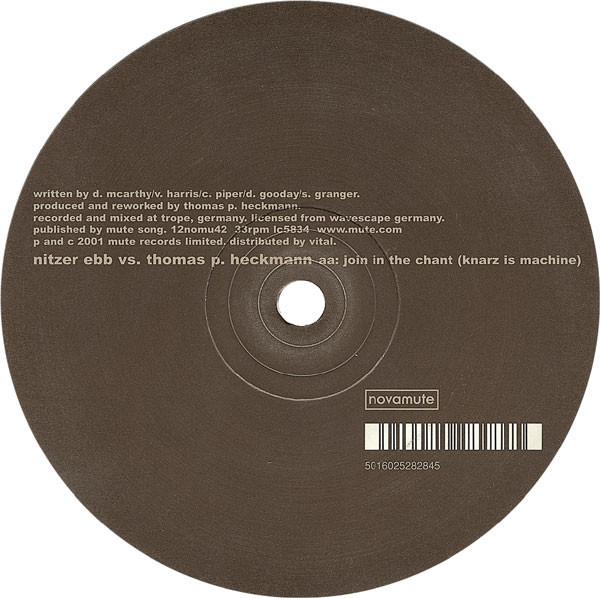 Nitzer Ebb - Shame (Mayday Mix) / Join In The Chant (Knarz Is Machine) | NovaMute (12nomu42) - 2