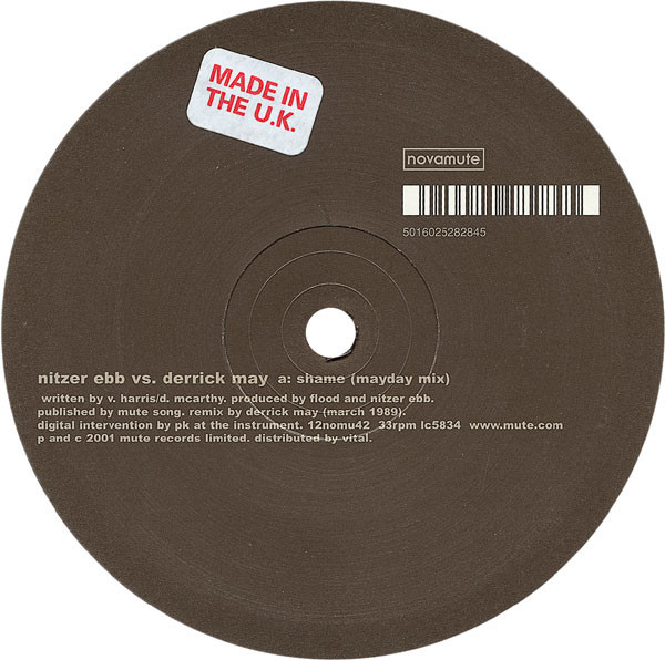 Nitzer Ebb - Shame (Mayday Mix) / Join In The Chant (Knarz Is Machine) | NovaMute (12nomu42) - main