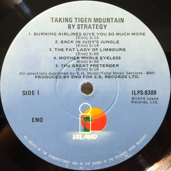 Brian Eno - Taking Tiger Mountain (By Strategy) | Island Records (ILPS 9309) - 4
