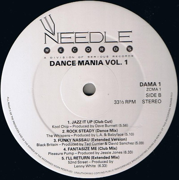 Various - Dance Mania Volume 1 | Needle Records (DAMA 1) - 3